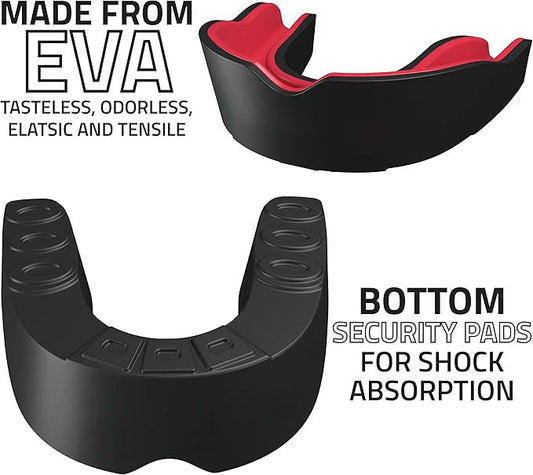 Evo Shield Premium Sports Mouthguard with Case – Comfortable Gum Shield for Jaw Protection in Boxing, MMA, Football, Rugby, Karate & More
